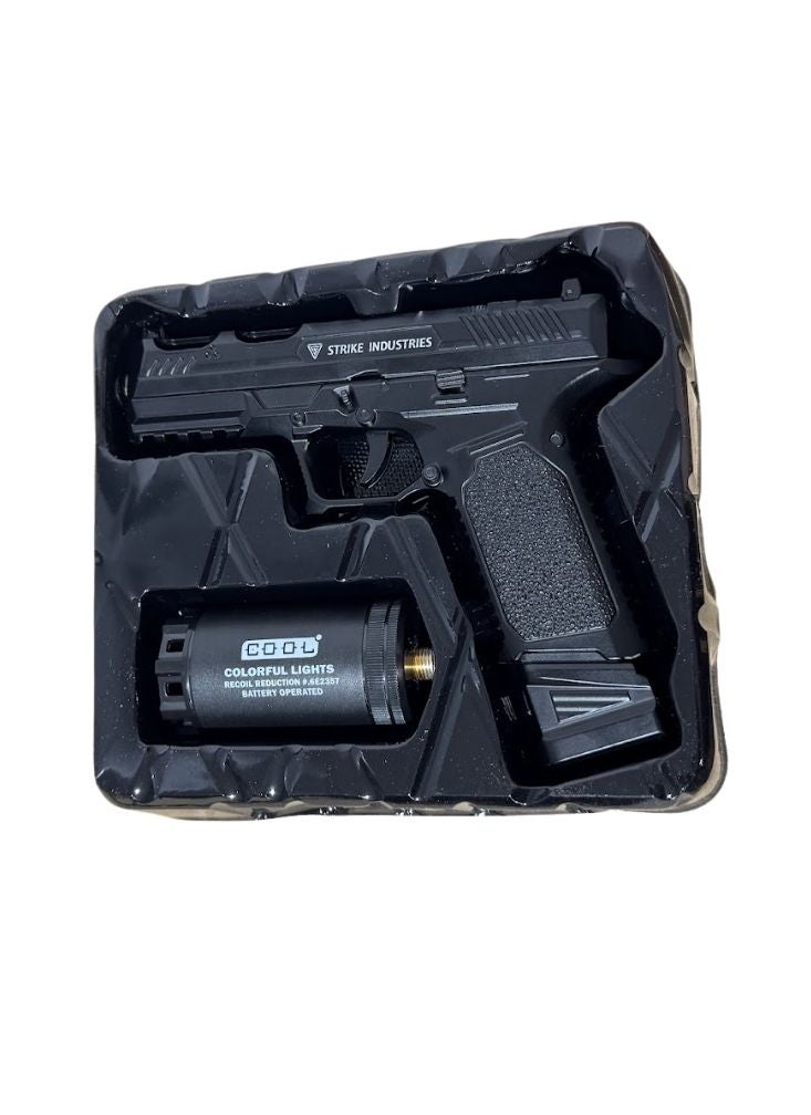 Strike Industries Alloy BB Pistol With Silencer Cylinder Toy for Kids with 400 BB Bullets – Tactical Style Metal Toy Gun - Image 5